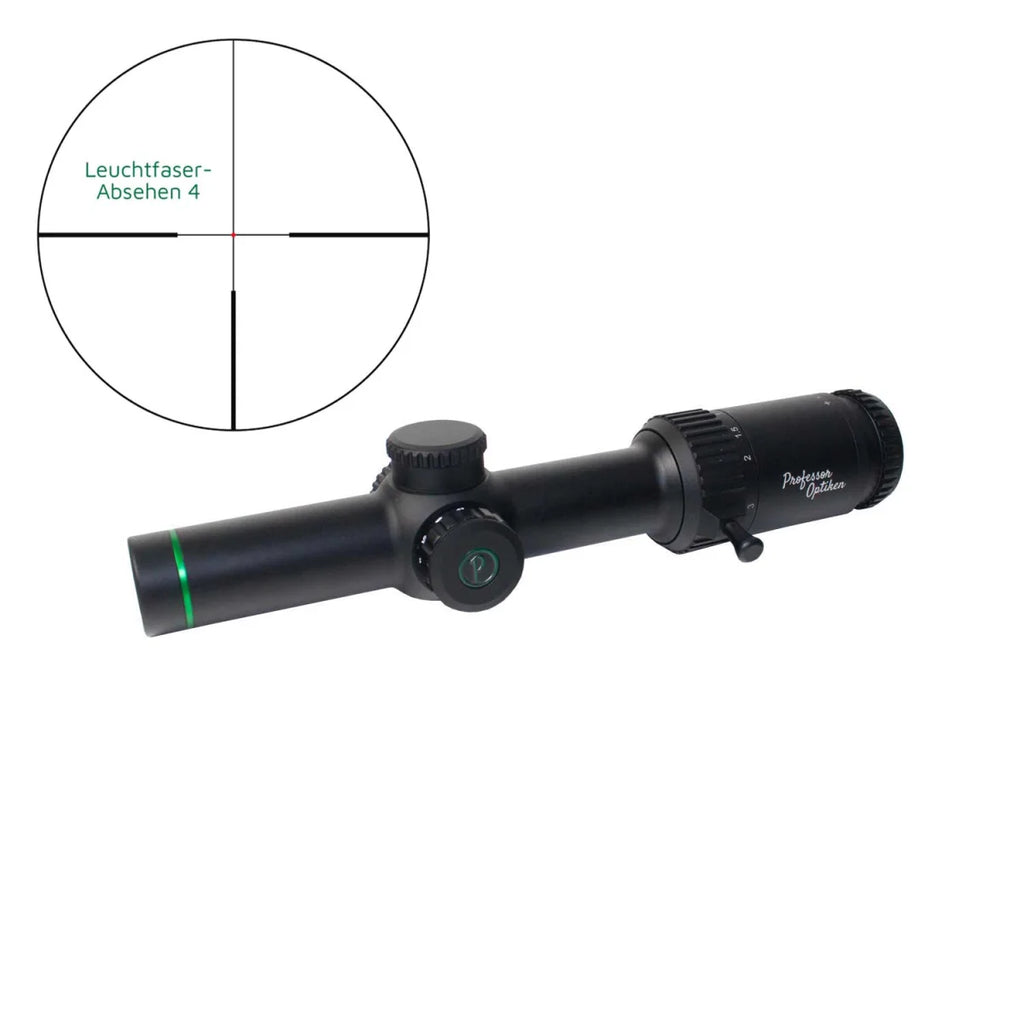 Professor Optiken Staffelsee - 1-10x24 LD V2, Leuchtfaser-Absehen 4 (kurze Bauform)