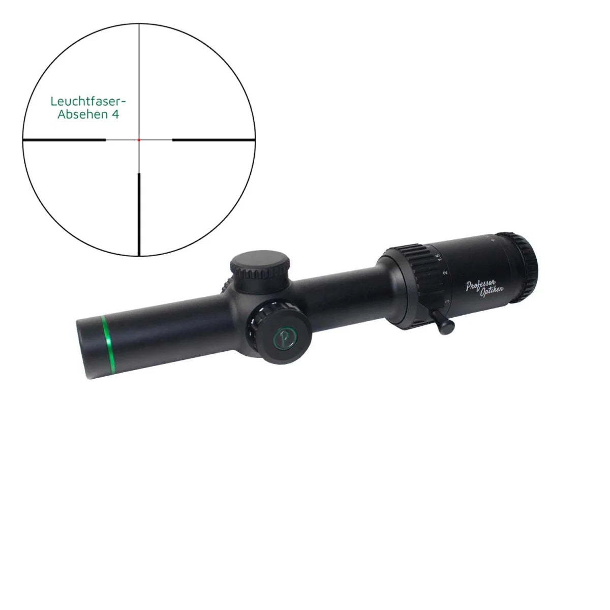 Professor Optiken Staffelsee - 1-10x24 LD V2, Leuchtfaser-Absehen 4 (kurze Bauform)